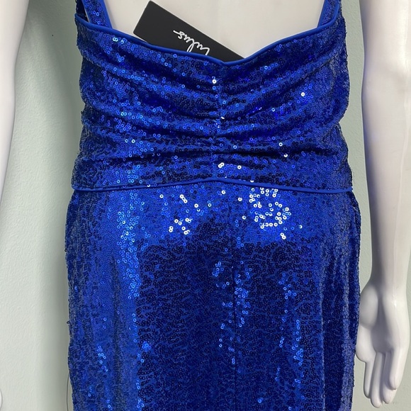 Blue sequin Homecoming mini dress NEW - Picture 5 of 7